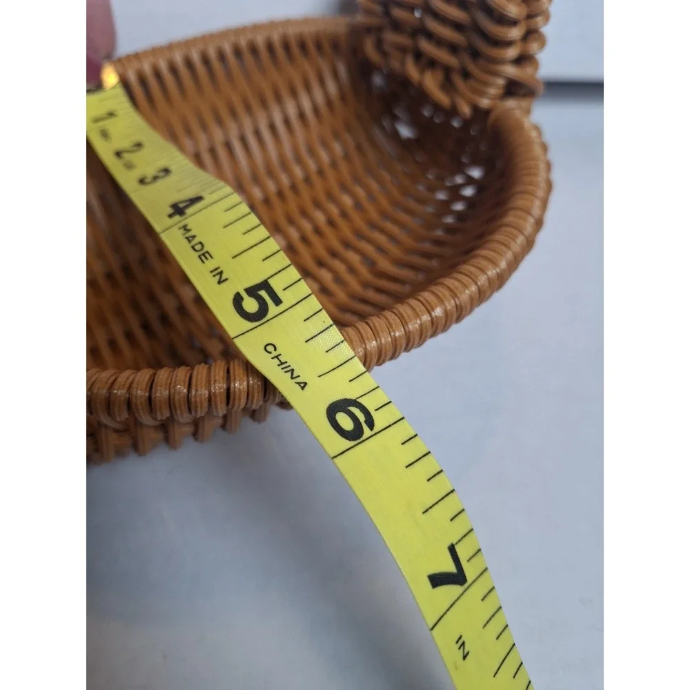 Vintage Wicker Rattan Duck Basket Handwoven Figural Storage Decor 7